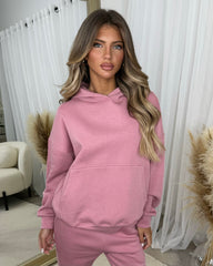 Clara 'GLAMDOLL' Embroidery Outline Detail Back Design Hoodie - Blush Pink